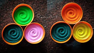 Amazing rangoli & kolam design | rangoli using multi color| Latest Muggulu | Traditional Rangoli Art