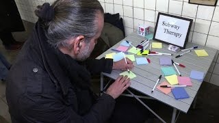 New Yorkers vent Trump anger on subway Post-it notes