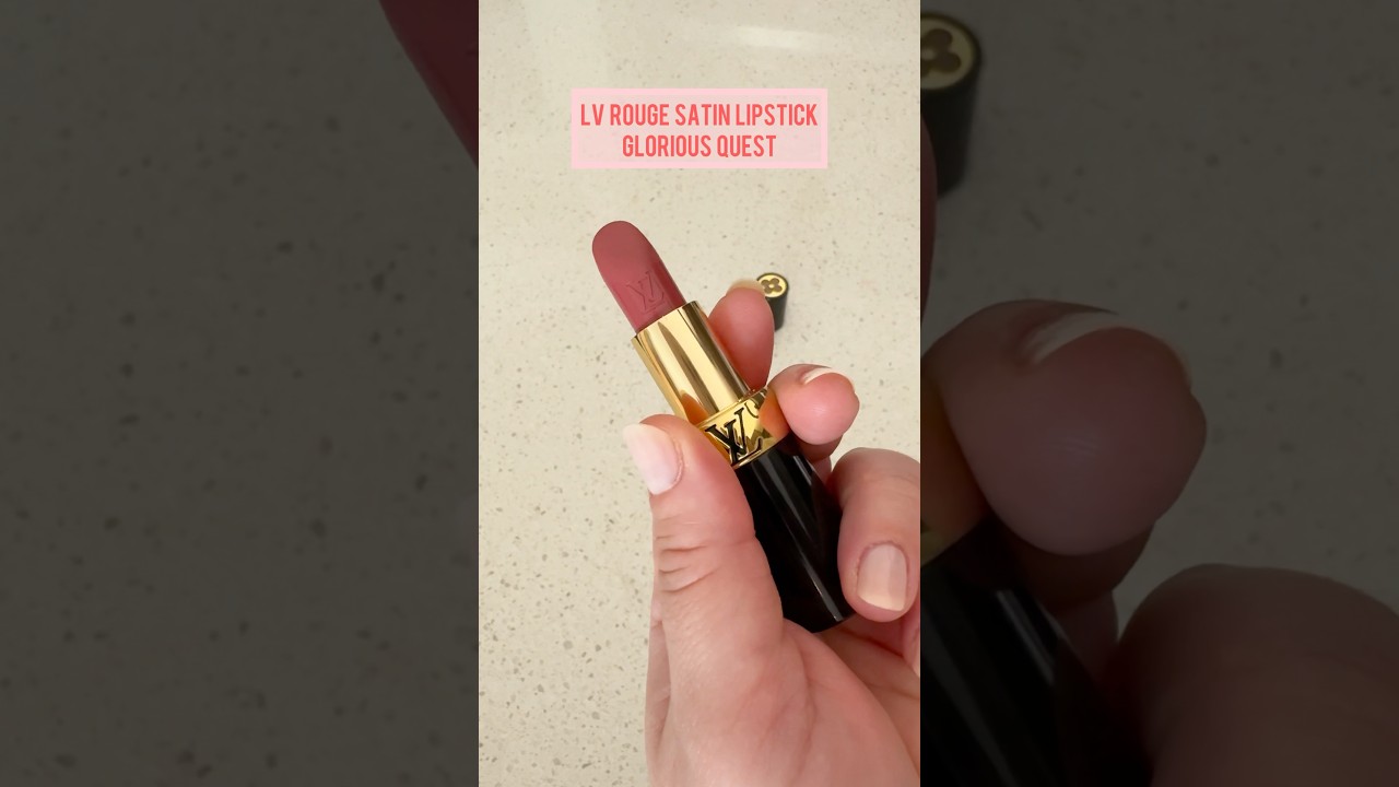 LV Rouge Satin Lipstick Glorious Quest Swatch 💋 #lipstick