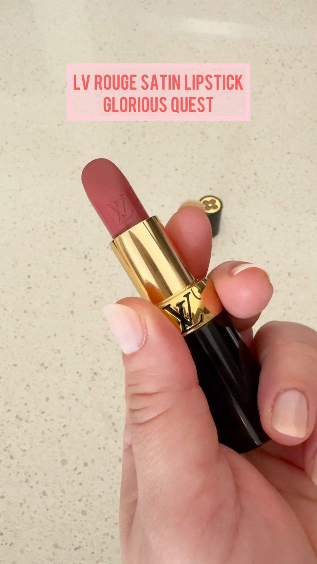 LV Rouge Satin Lipstick Glorious Quest Swatch 💋 #lipstick