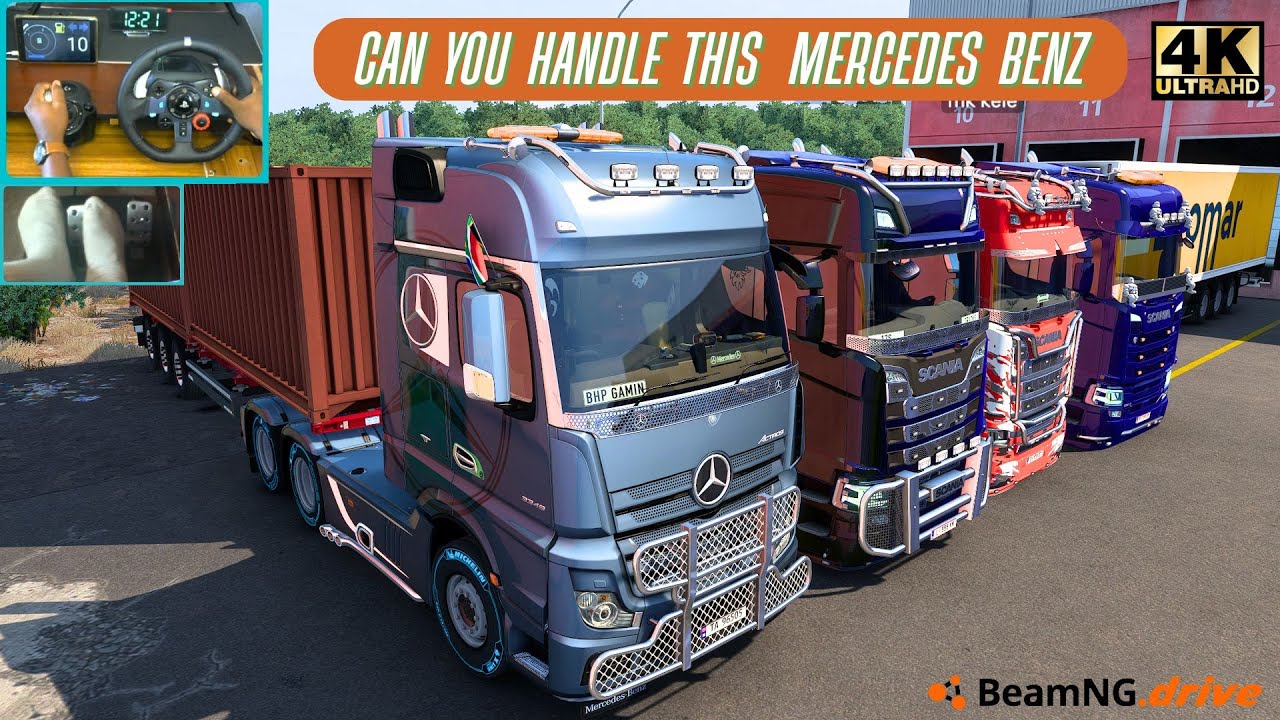 Mercedes Benz Actros Truck Convoy | Euro Truck Simulator 2 with Logitech G29