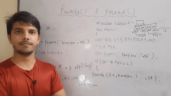 fread() and fwrite() function in c programming | file input output in c : part 9