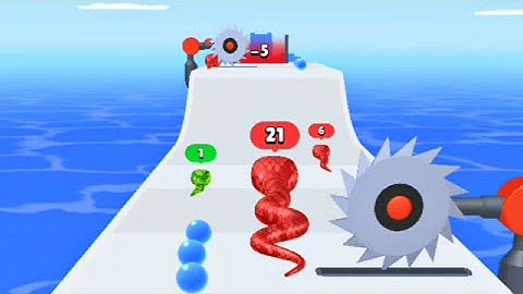 Snake Run Race 3D - All levels Mobile Gameplay Walkthrough Android iOS (levels 19-21)