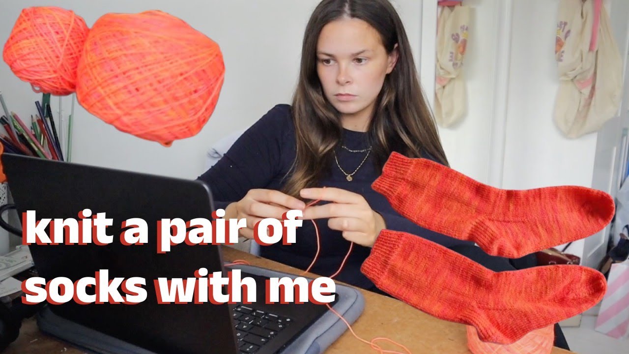Свяжите пару носков вместе со мной | Двусторонние спицы!!