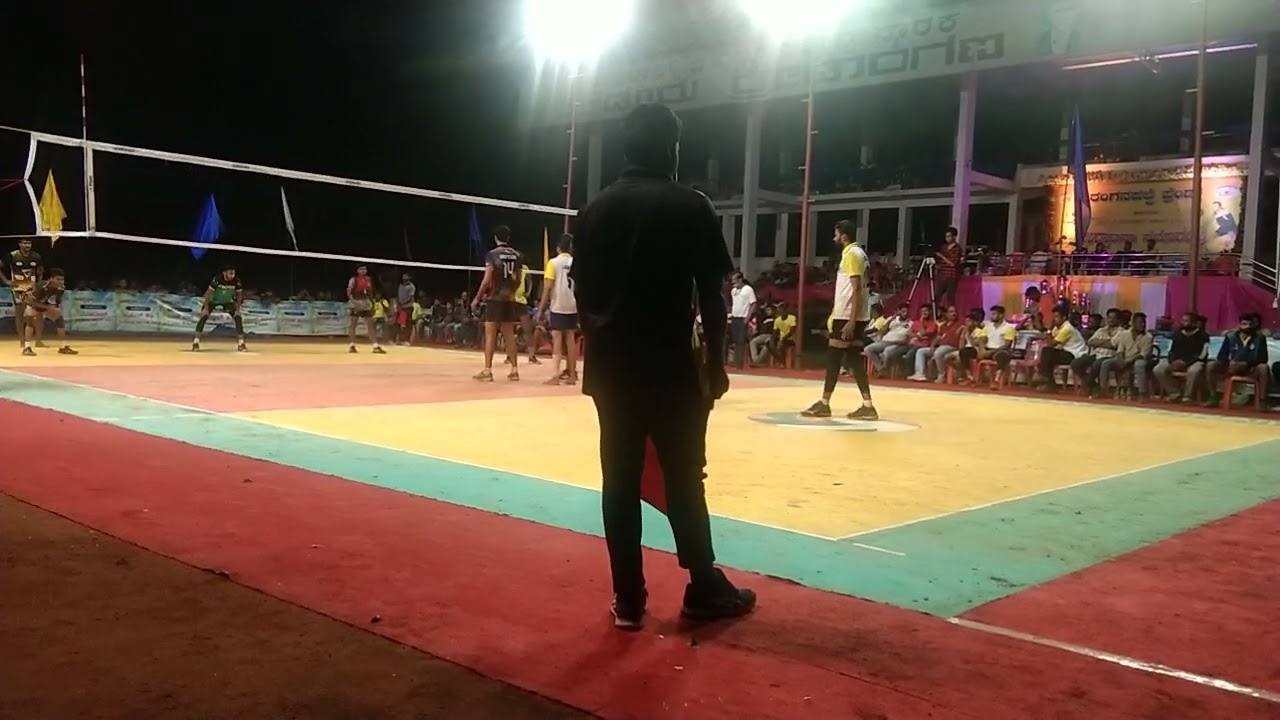 karthik madhu,Raison rebello vs Naveen kanchan, Rakesh raki state level volleyball tournament