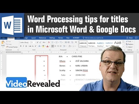 Word Processing tips for rolling credits in Microsoft Word and Google Docs for Premiere Pro