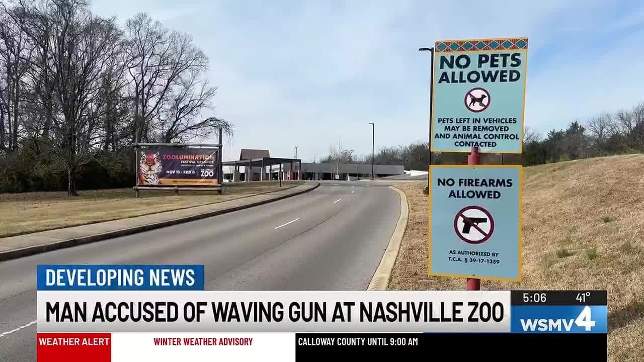 Man accused of waving gun at Nashville Zoo - YouTube