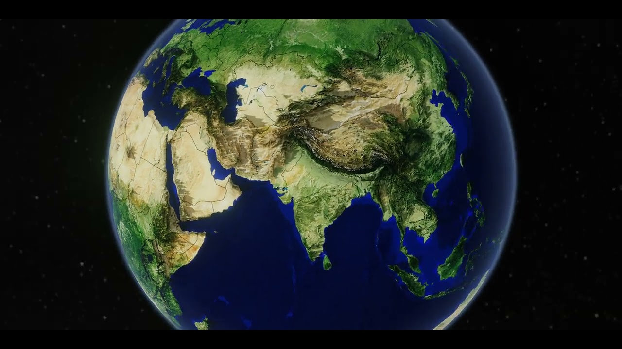 China 3D Topographic Map Highlight - High Resolution 4K Terrain Render
