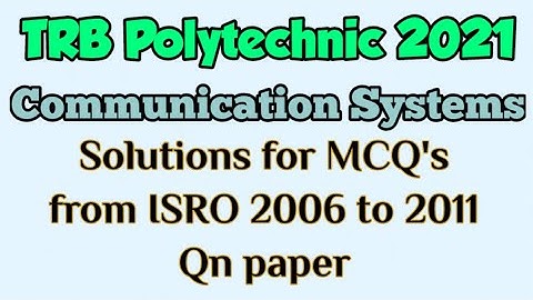 trb polytechnic communication system/ trb polytechnic ece preparation/trb polytechnic exam/trb ece