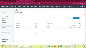 Create Zoho CRM workflows to send Route Mobile message
