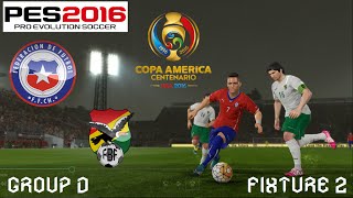 Copa América Centenario Simulation | Group D, Fixture 2 | Chile vs. Bolivia