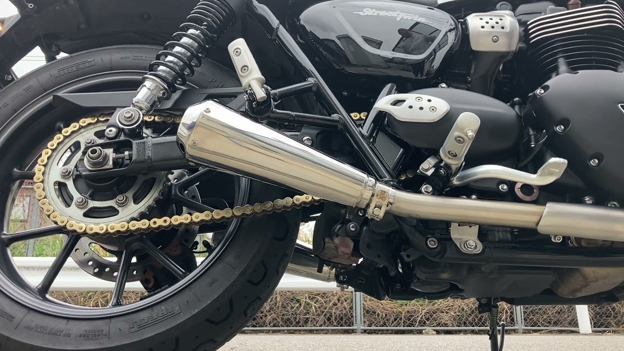 トライアンフ ストリートツイン イクシル アイアンヘッド マフラー