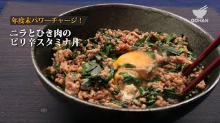 ニラとひき肉のピリ辛スタミナ丼のつくり方 男飯 Youtube ニラとひき肉のピリ辛スタミナ丼のつくり方 男飯 Youtube