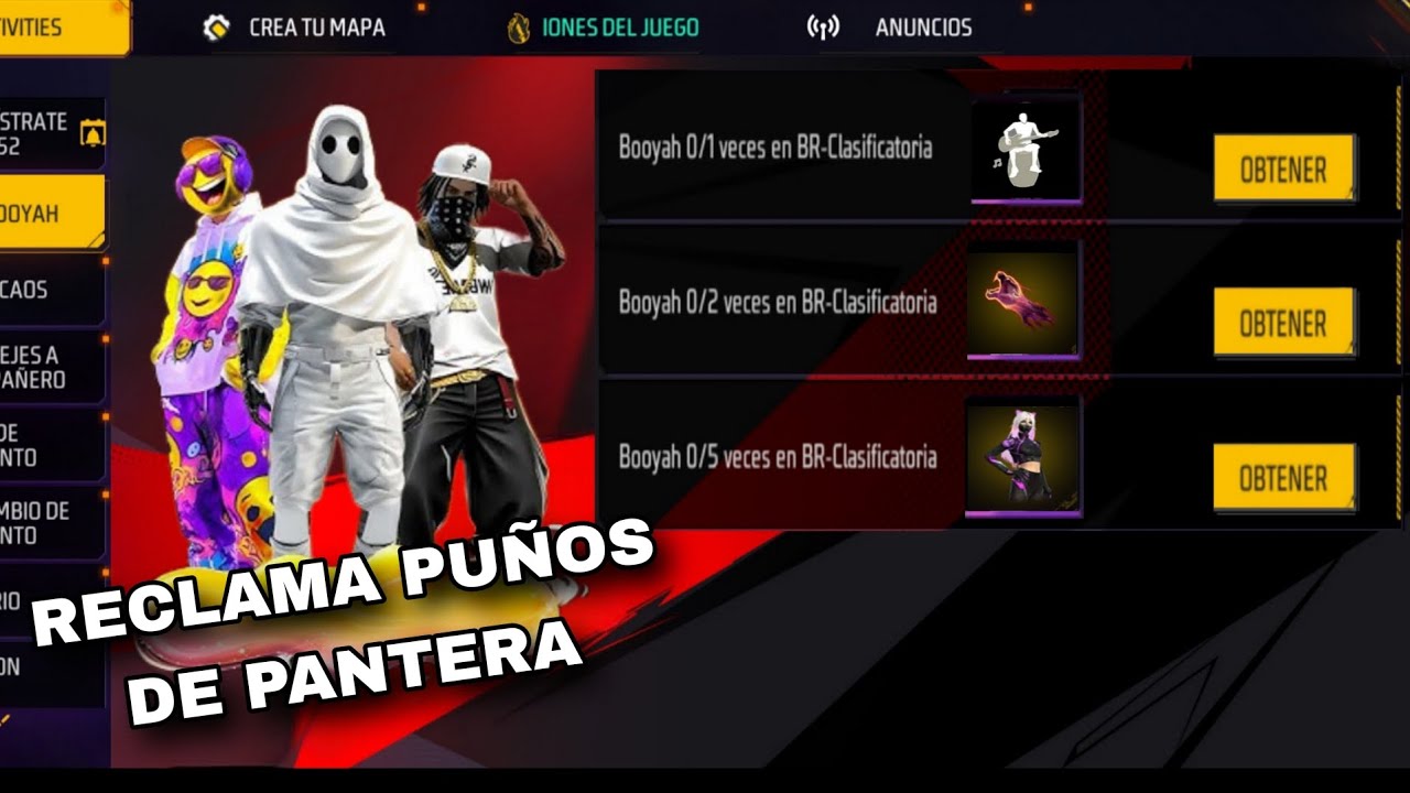 ELIJE NUEVOS PREMIOS GRATIS COMO PUÑOS SKINS DE PANTERA ESTÉ MES DE FEBRERO EN FF LATAM 