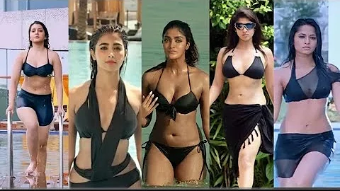 South actress anushka thamana Pooja Hegde Trisha samantha kajal Sruthihasan telugu actress hot sexy
