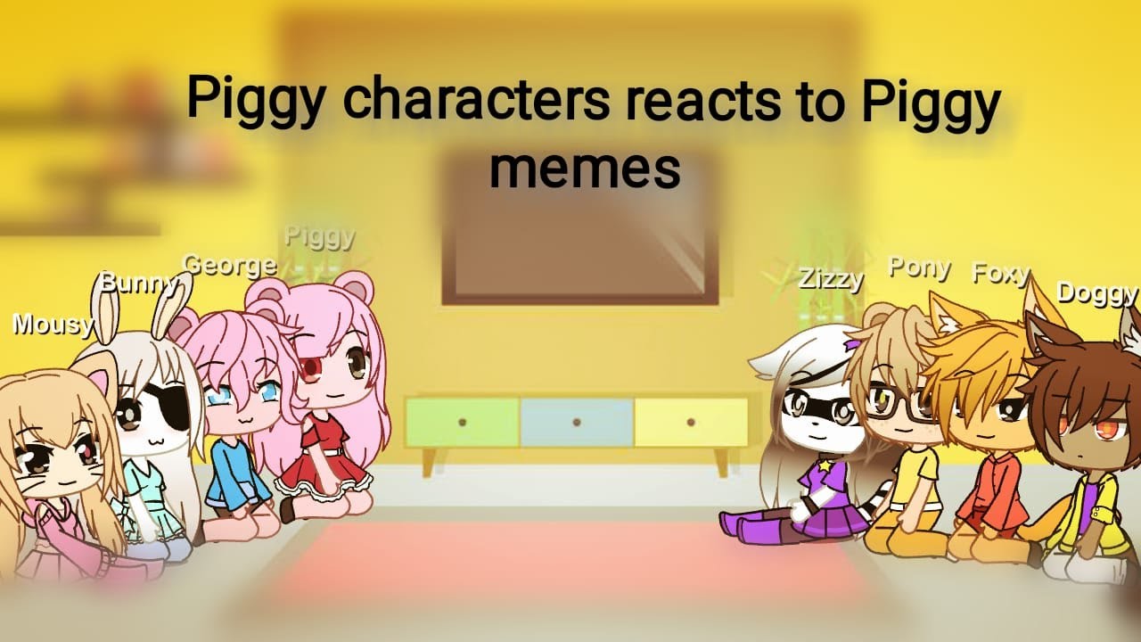 Piggy Characters Reacts To Piggys Meme Gachalife Part 2 Eng Youtube - roblox piggy memes gacha life