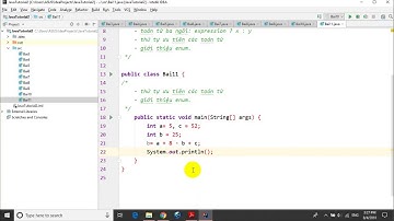 Java   11 Thứ tự ưu tiên của các toán tử giới thiệu enum