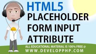 HTML 5 tutorial Form Input placeholder Attribute Example
