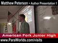 Matthew Peterson's Author Visits to Schools/Libraries-Part 1
