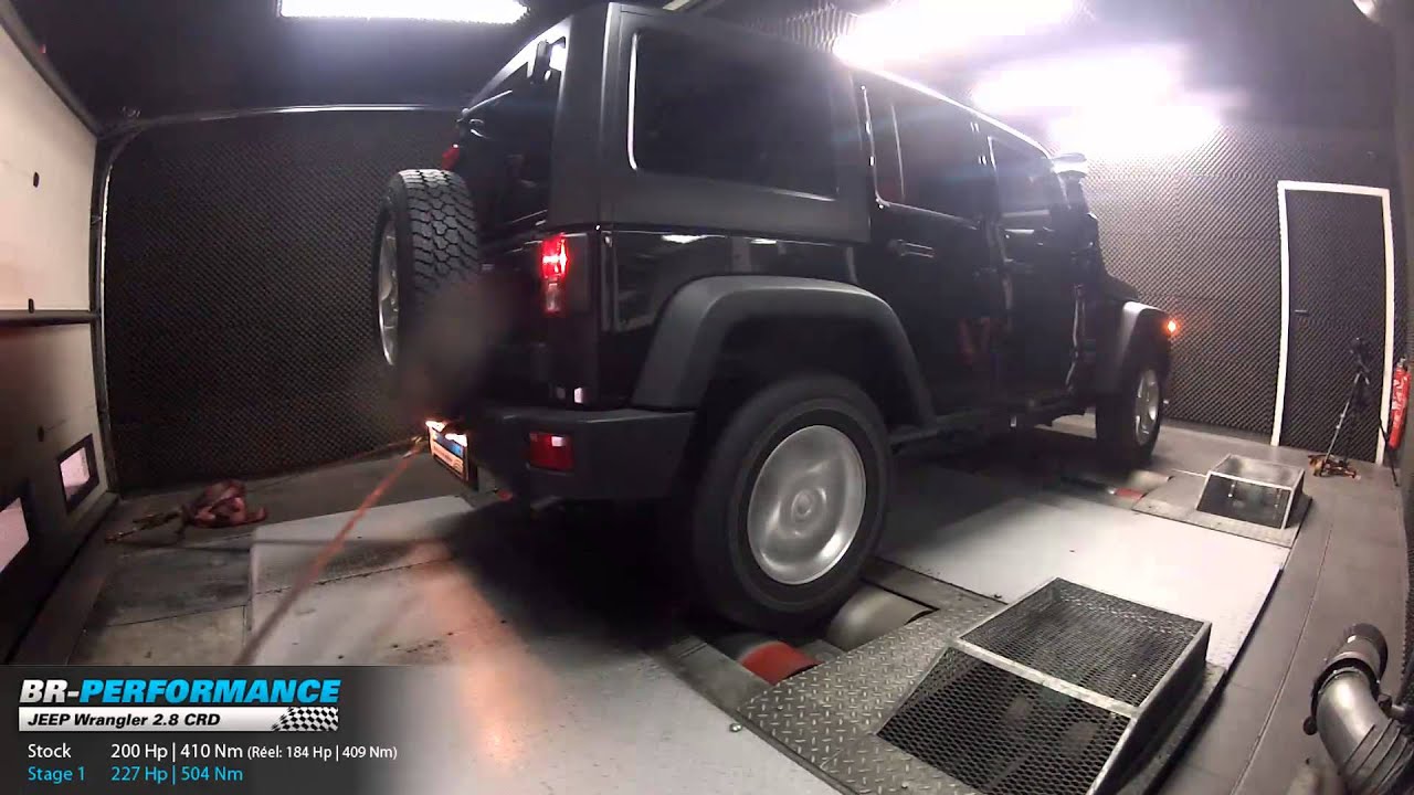Reprogrammation Moteur Jeep Wrangler 2.8 CRD 200hp (Réel: 184hp