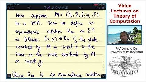 ToC Myhill Nerode Theorem 3 Proof