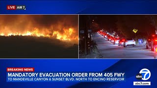 Palisades Fire evacuation order expanded to include Encino, Brentwood, Getty Center