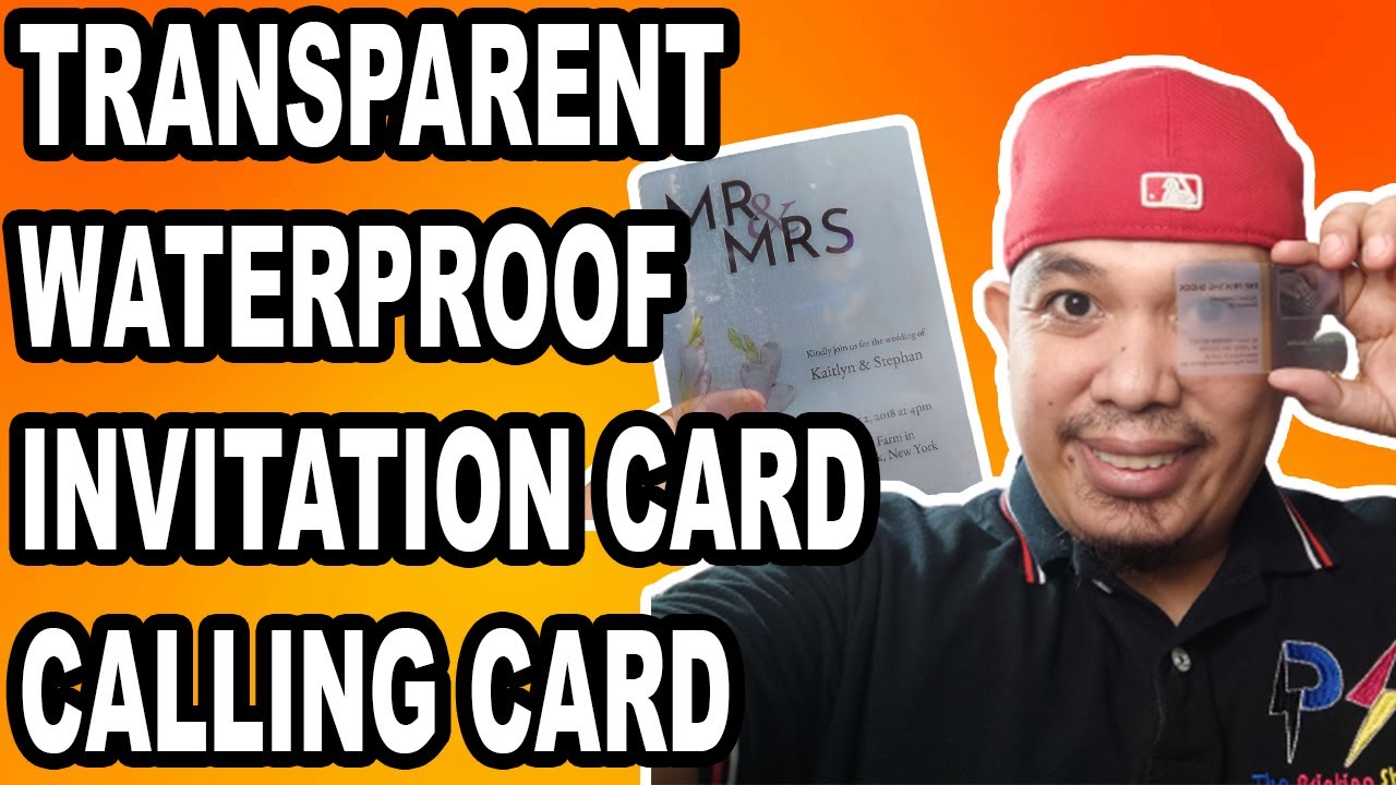 TRANSPARENT INVITATION & CALLING CARD | WATERPROOF INVITATION & CALLING CARD | The Printing Shock