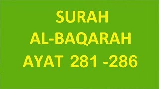 Al Baqarah Ayat 281-286 Hafalan Membaca Dan Mendengarkan