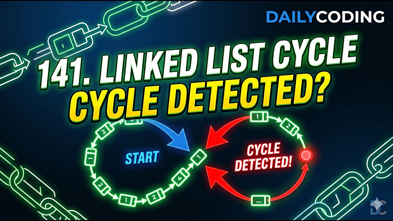 How to Detect a Cycle in a Linked List | LeetCode 141 Tutorial - YouTube