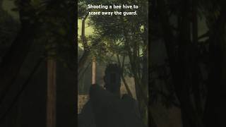 Shooting a bee hive in metal gear solid 3: snake eater