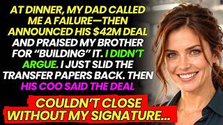 My Dad Called Me a Failure at Dinner — Then His Business Partner Asked for My Signature