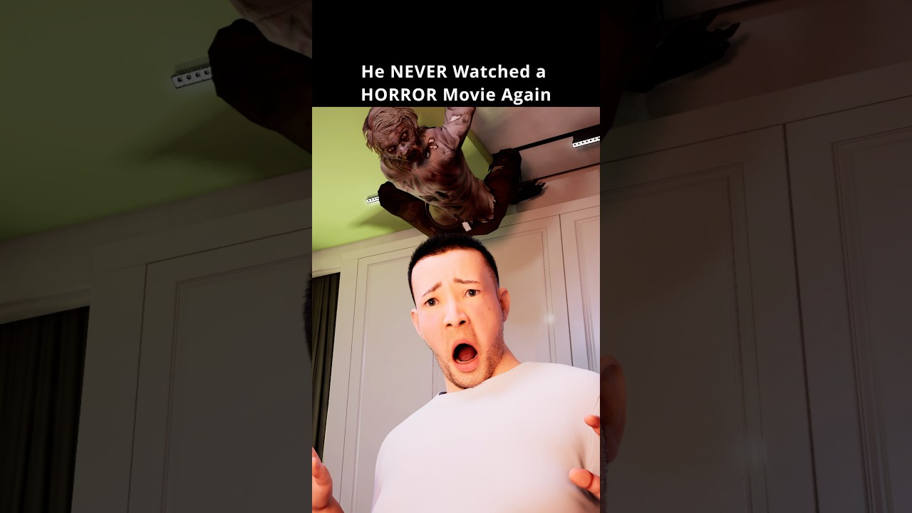 He NEVER Watched a HORROR Movie Again #shortsfeed #funny #story
