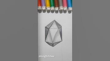 I Tested 3D Drawing Techniques To Draw A Gem#youtube  #shorts #video #viral #trending #art #drawing