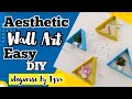 Aesthetic Triangle Wall Art DIY | Cardboard Wall Hanging Idea | Easy Home Decor |🎀 Vlogverse by Iqra