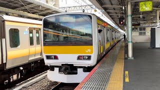 高円寺駅にて、JR東日本E231系500番台 出発シーン