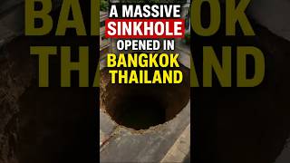 Huge Sinkhole Swallows Street Outside THAILAND Hospital