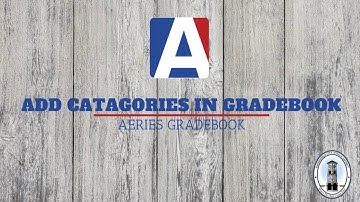 Add Categories in Aeries Gradebook