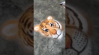 Easy Tiger🐯 Rangoli Best Look Rangoli Design
