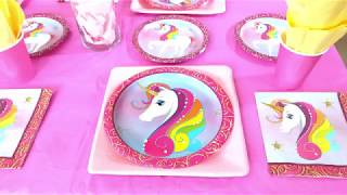 DOLLAR TREE DIY, UNICORN BIRTHDAY PARTY, UNICORN PARTY SUPPLIES, UNICORN PARTY DECORATIONS