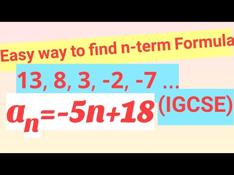 Easy way, to Find General Term of a Sequence | General Term of a Sequence Trick | IGCSE  sequences