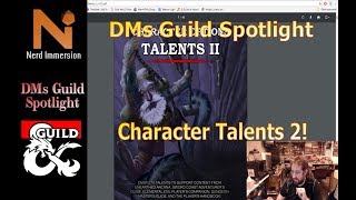 D&D 5e | DM's Guild Review-Character Options: Talents 2 | Nerd Immersion