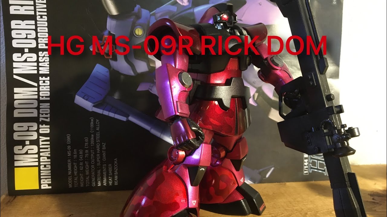 ガンプラ】シャア専用リックドムをキャンディ迷彩塗装 gunpla MS-09R