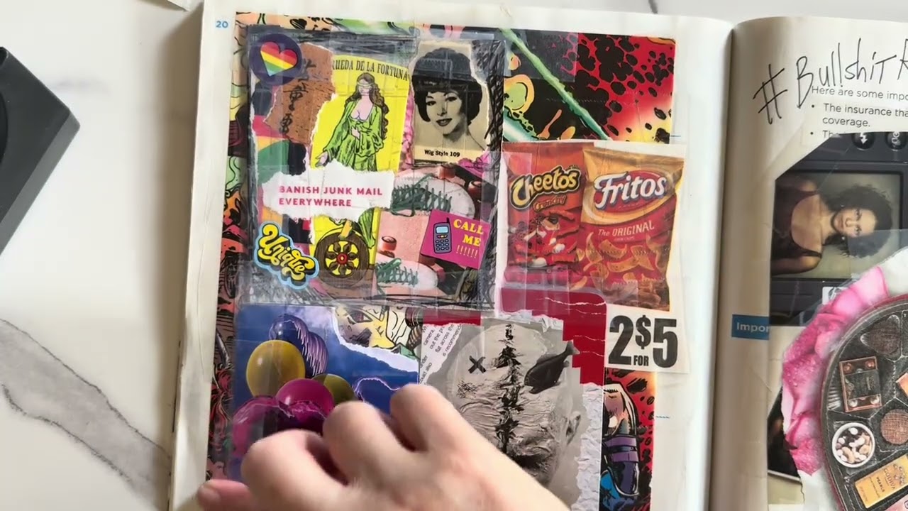 Junk Art Book ASMR 🍒 no talking 🍒
