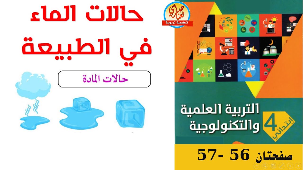 حالات الماء في الطبيعة السنة الرابعة ابتدائي