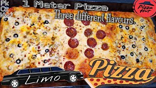 Limo Pizza recipe | 1 METER PIZZA & 3 different flavours | Cheesy &  tasty screenshot 2
