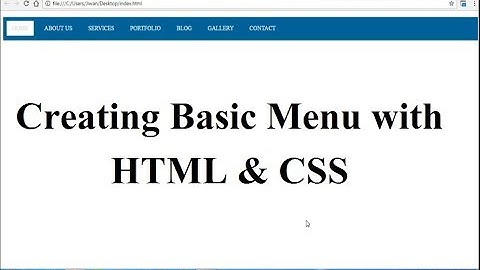 CSS Tutorial - Simple Horizontal Menu - A Complete Guide