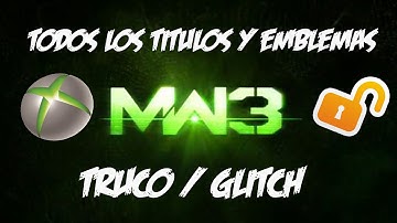 GLITCH | Unlock all titles and emblems | Modern Warfare 3