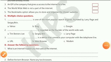 Computer for Class 4 | Ch: 1 Internet (Textbook Exercise) By Rinkal Bagadiya