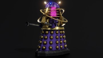 Doctor Who Blender Animation | Dalek Time Strategist Model Turnarond
