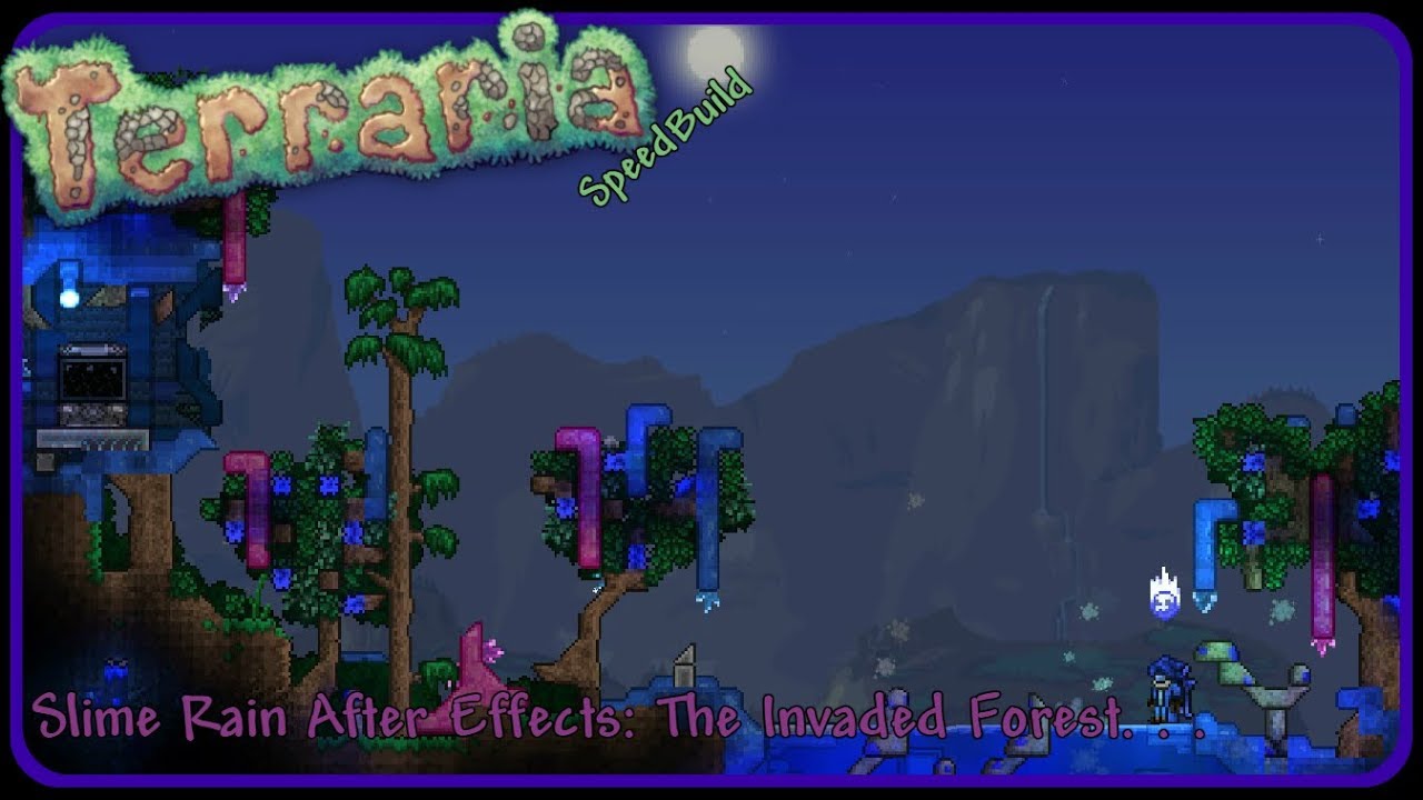 BlueJay T, Gaming, Terraria, Speed Build, How To, Build, Slime Rain, The In...